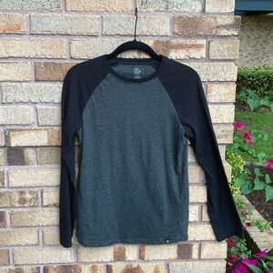 T & B Dark gray w black long sleeve T-shirt